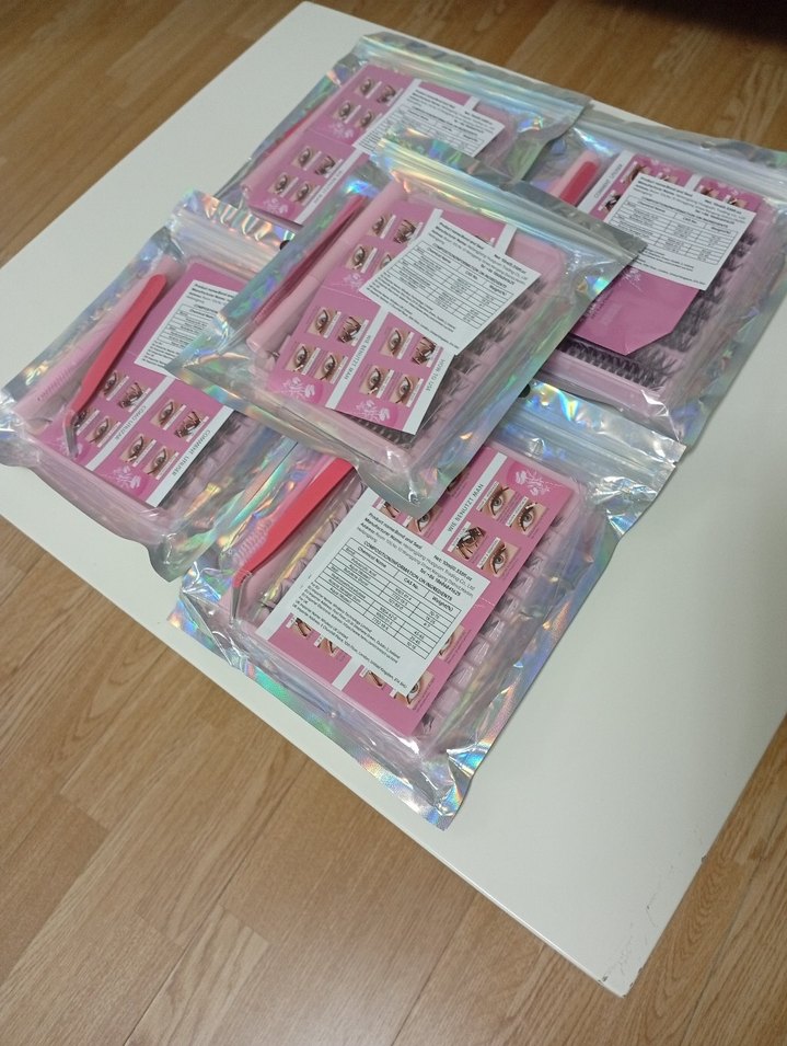 Pastel Pembe Takma Kirpik Seti - Görsel 4