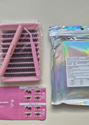 Pastel Pembe Takma Kirpik Seti - Görsel 4