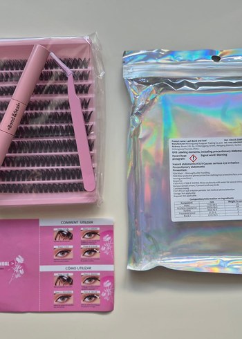 Pastel Pembe Takma Kirpik Seti - Görsel 2