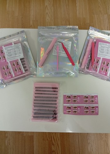 Pastel Pembe Takma Kirpik Seti - Görsel 5