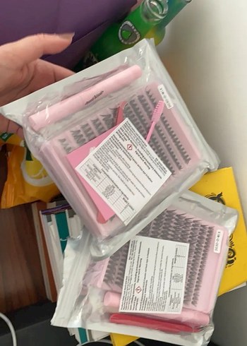 Pembe Takma Kirpik Seti D030-D-MIX - Görsel 5