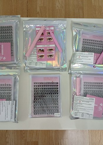 Pembe Kutuda Gri Takma Kirpik Seti - Görsel 2