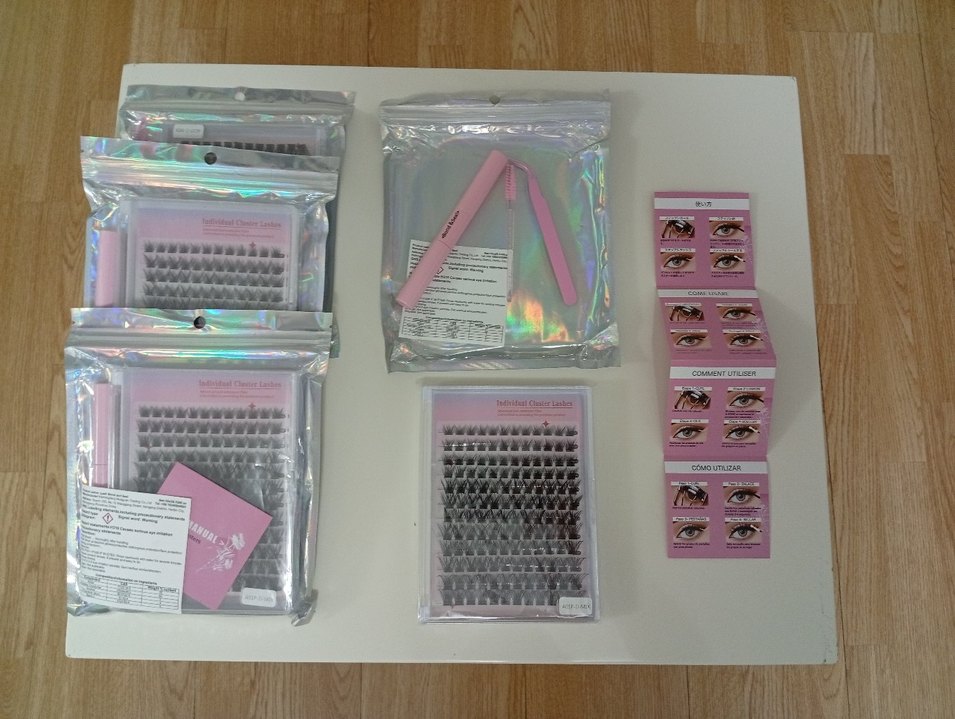 Pembe Kutuda Gri Takma Kirpik Seti - Görsel 4