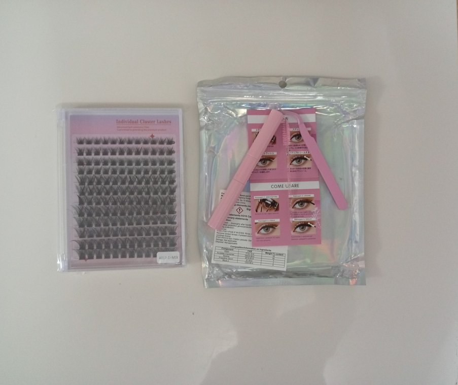 Pembe Kutuda Gri Takma Kirpik Seti - Görsel 5