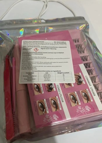 Pembe Pastel Takma Kirpik Seti - Görsel 4