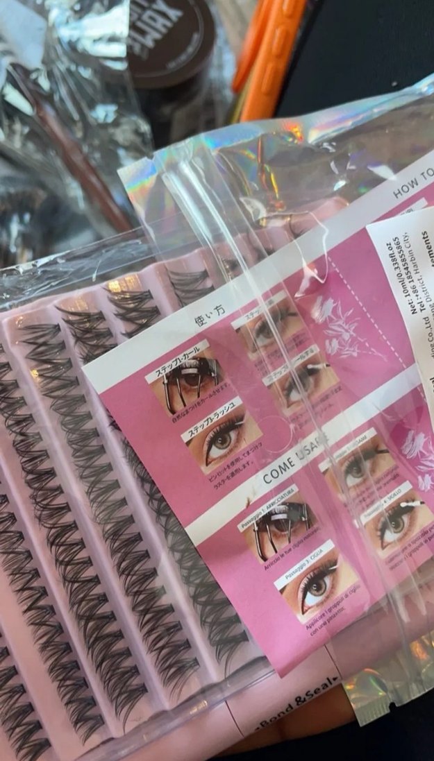 Pembe Pastel Takma Kirpik Seti - Görsel 2