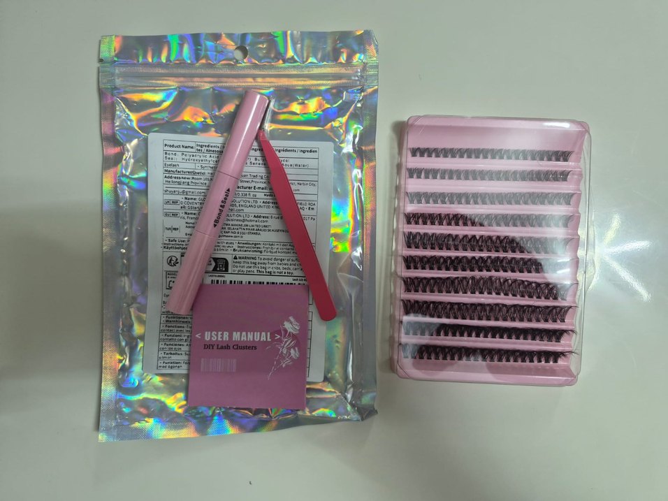 Pembe Işıltılı Takma Kirpik Seti - Görsel 3