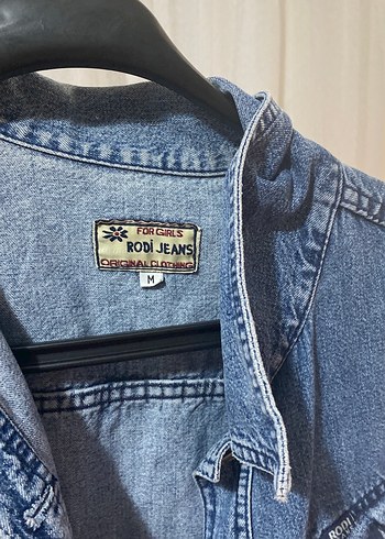 m Beden Vintage Düğmeli Mavi Kot Yelek
