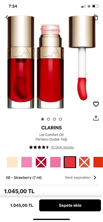  Beden clarins lip oil dudak yağı