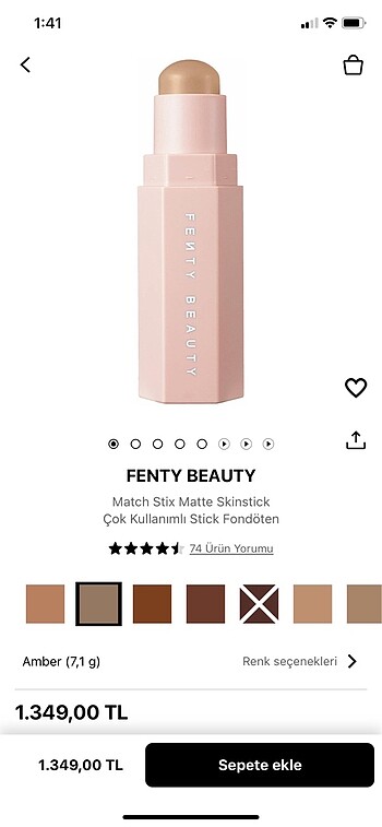  Beden Renk fenty amber kontur stick