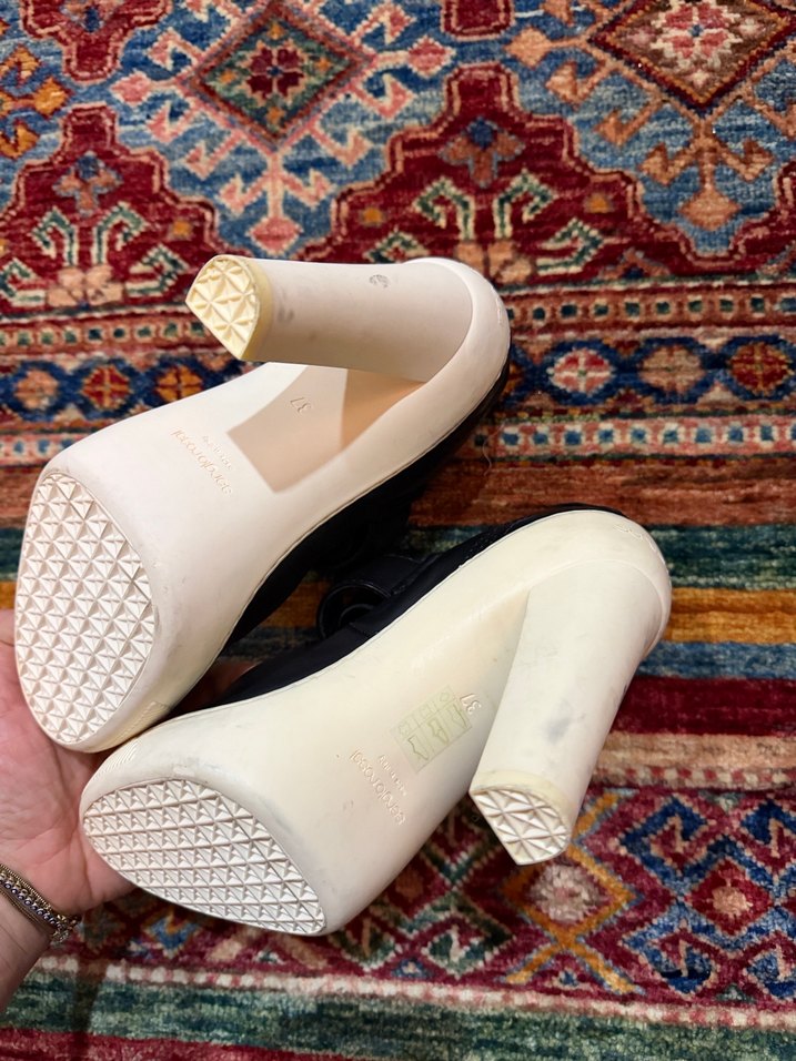 Sergio Rossi x Puma Siyah Platform Topuklu Ayakkabı - Görsel 4