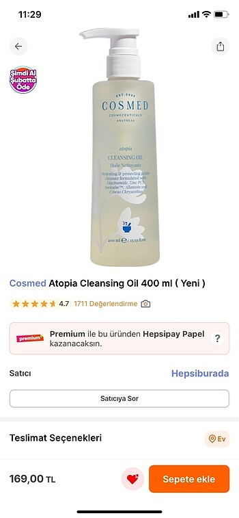 Cosmed yağ bazlı temizleyici