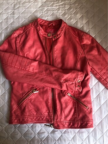 Pembe deri ceket