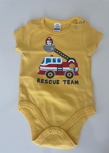 Yenidoğan Beden Erkek Bebek Renkli Baskılı Kısa Kollu Body