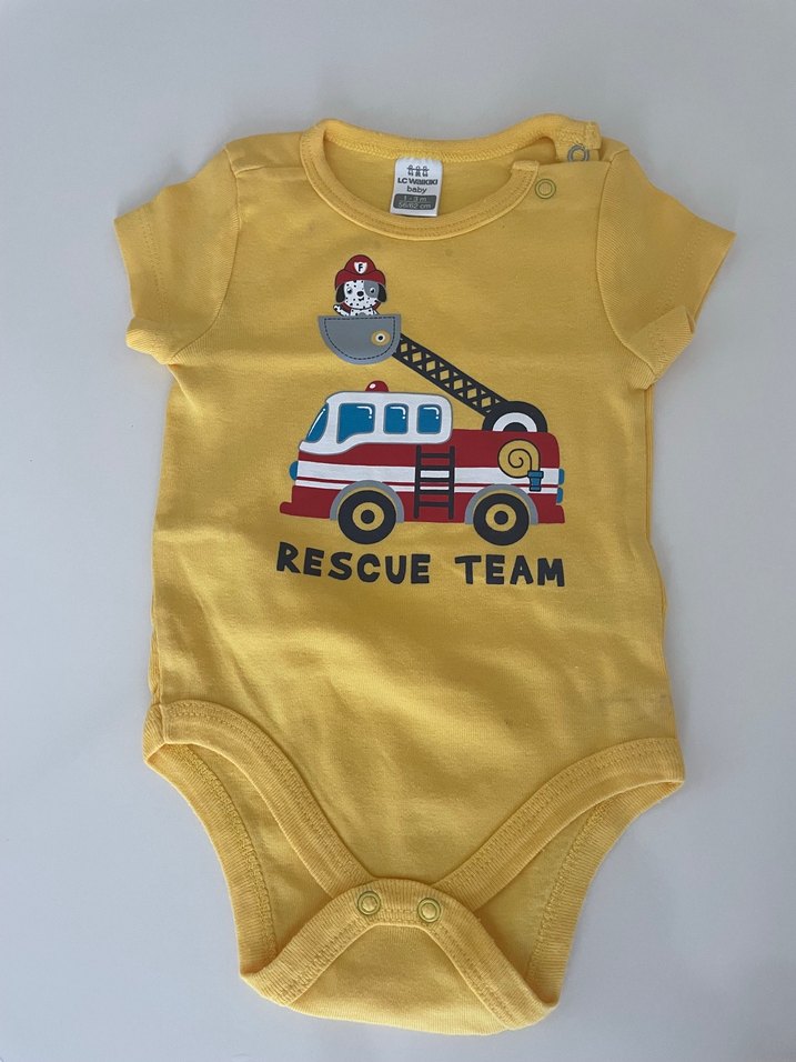 Erkek Bebek Renkli Baskılı Kısa Kollu Body - Görsel 3