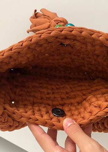 Püsküllü Örgü Bohem Kadın Çanta - Görsel 4