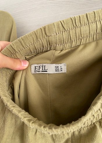 Moda Aksa Keten yeşil Kimono Takım - Görsel 7