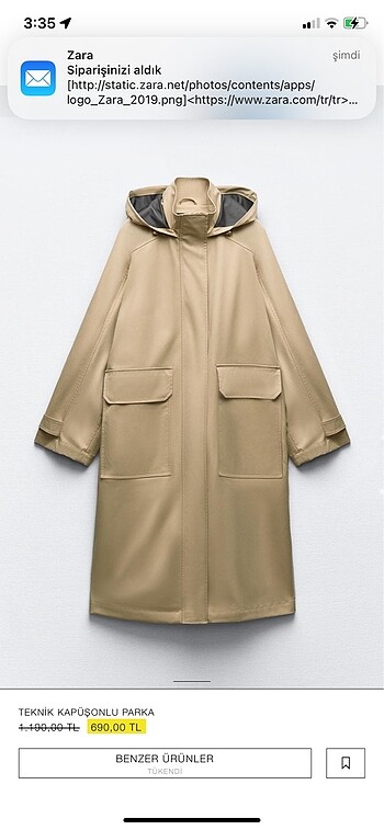 zara trenckot