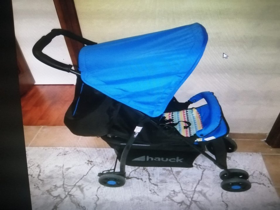 Koyu Mavi Bebek Arabası Mickey Desenli - Görsel 2