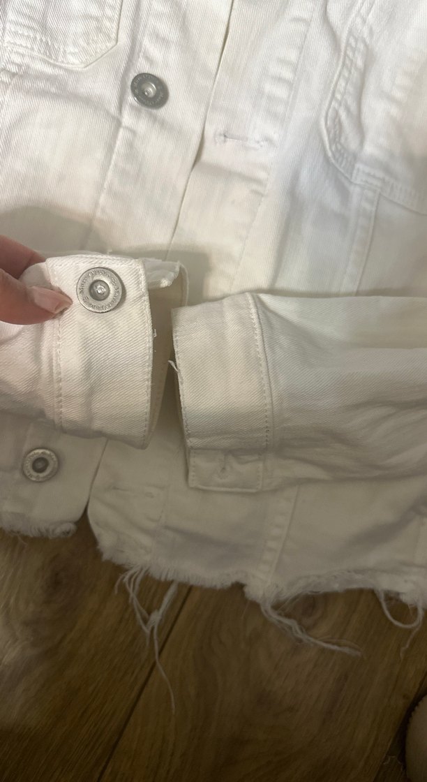 Polo Beyaz Düğmeli Kadın Denim Ceket - Görsel 3