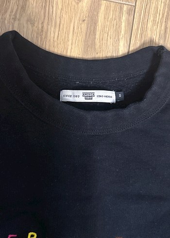Americatoday Siyah Kadın Sweatshirt S beden - Görsel 4
