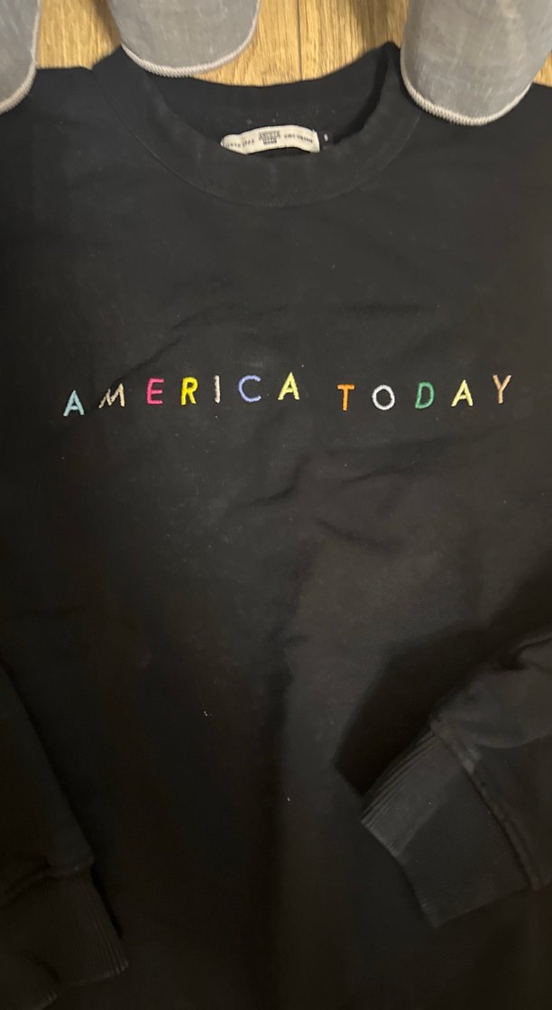 Americatoday Siyah Kadın Sweatshirt S beden - Görsel 2