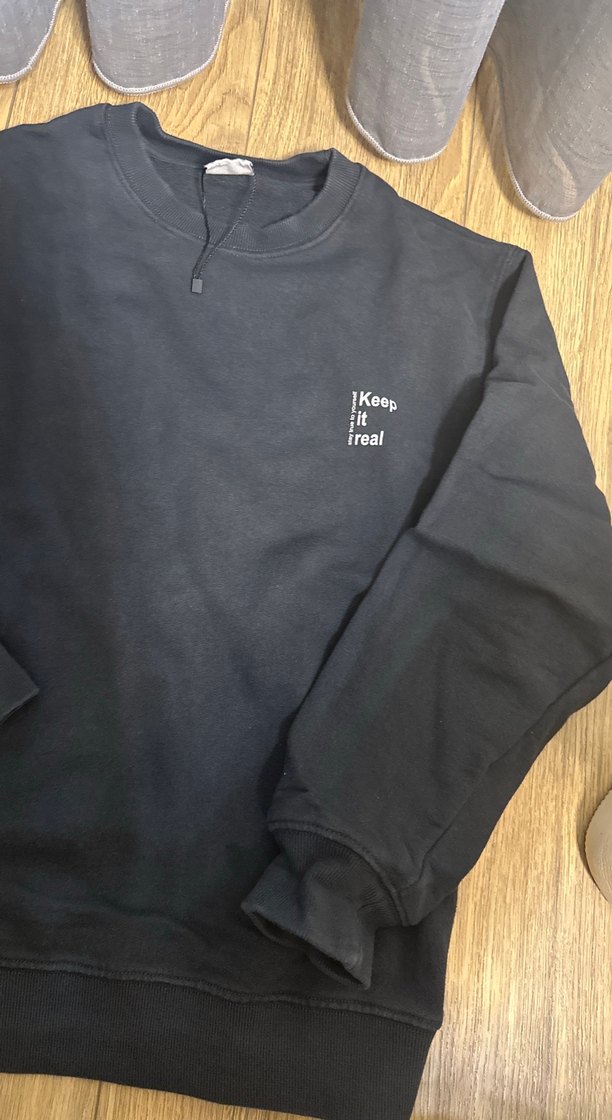 Zara çocuk Kadın Siyah Baskılı Sweatshirt - Görsel 4