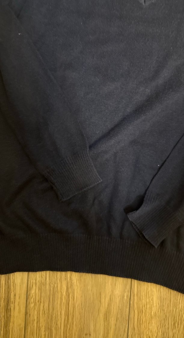 İtk Erkek Lacivert V Yaka Triko Kazak s beden - Görsel 4