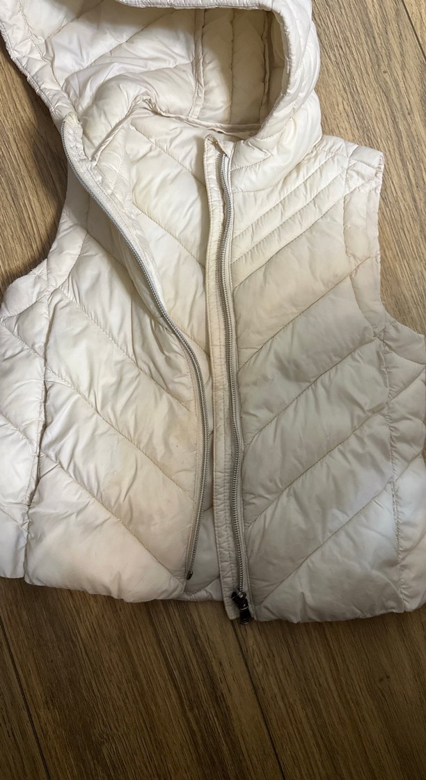 Mango 2-3 yaş Beyaz Kapüşonlu Fermuarlı çocuk Yelek - Görsel 3