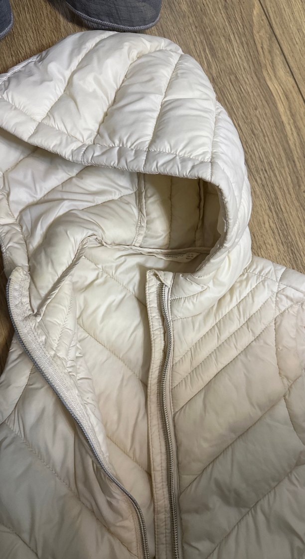 Mango 2-3 yaş Beyaz Kapüşonlu Fermuarlı çocuk Yelek - Görsel 2