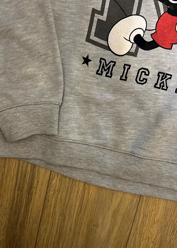 Mango Mickey Baskılı Gri Kız Sweatshirt - Görsel 3
