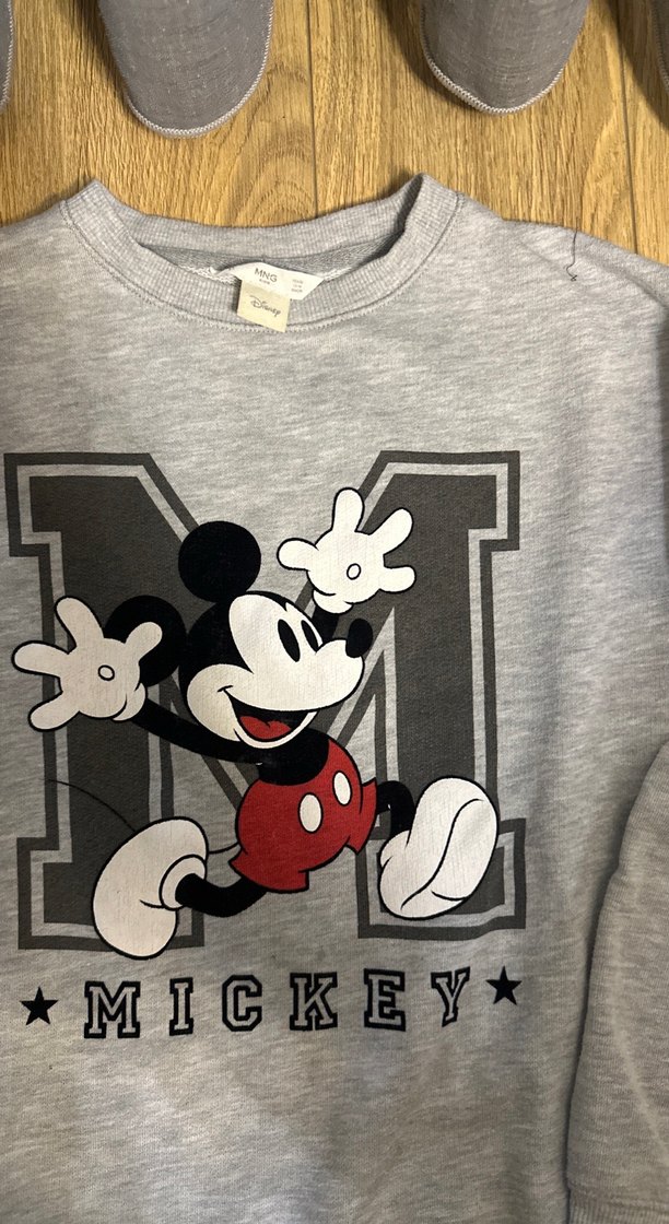 Mango Mickey Baskılı Gri Kız Sweatshirt - Görsel 2