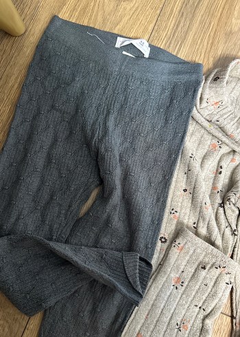 Gri Örme Kız Tayt zara 4-5 yaş - Görsel 5