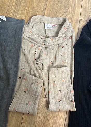 Gri Örme Kız Tayt zara 4-5 yaş - Görsel 4