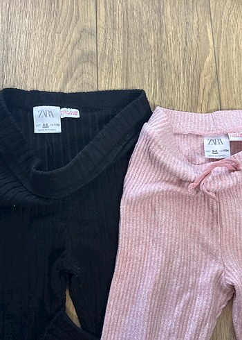 Gri Örme Kız Tayt zara 4-5 yaş - Görsel 3