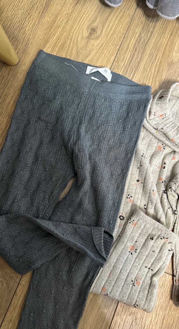 Gri Örme Kız Tayt zara 4-5 yaş - Görsel 5