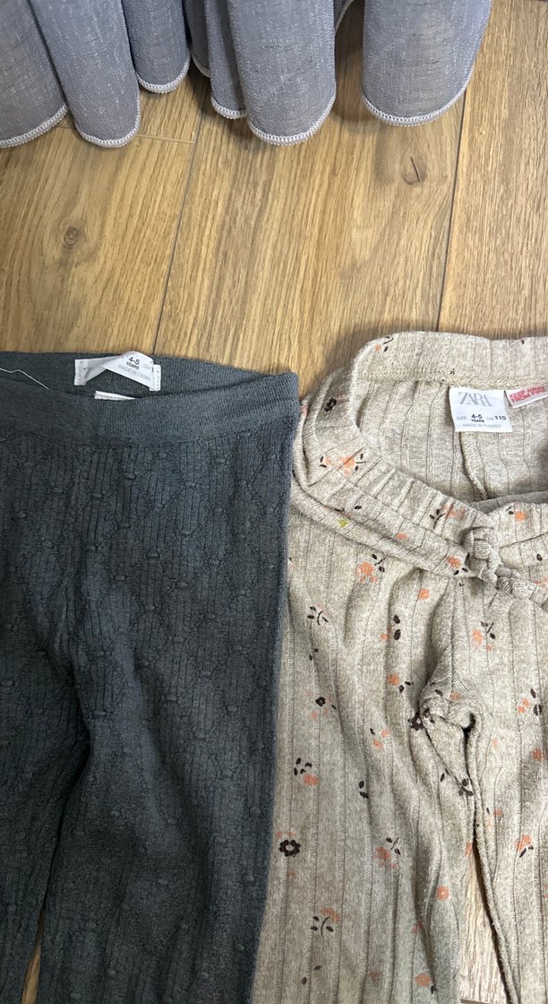 Gri Örme Kız Tayt zara 4-5 yaş - Görsel 2