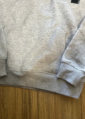 Gri Kapüşonlu çocuk Sweatshirt Zara - Görsel 4