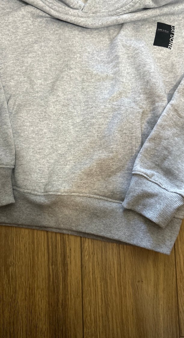 Gri Kapüşonlu çocuk Sweatshirt Zara - Görsel 4