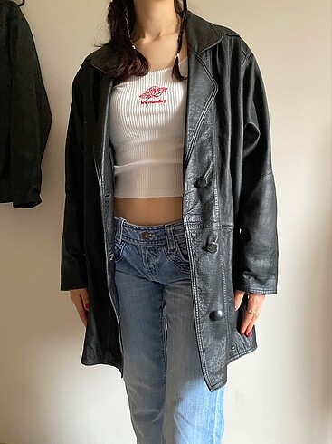 American Vintage Vintage Hakiki Deri Ceket