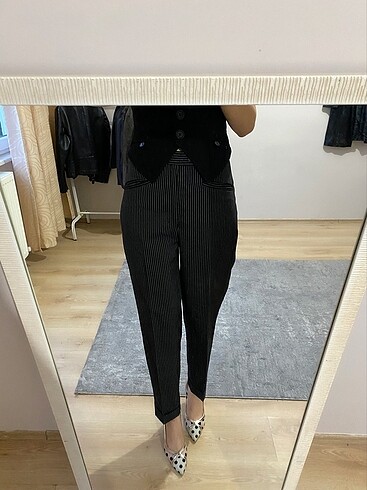 American Vintage Çizgili Kumaş Maskülen Vintage Pantolon