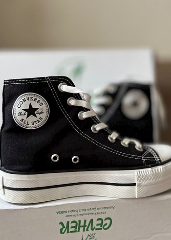 38 Beden siyah Renk Converse platform ayakkabı