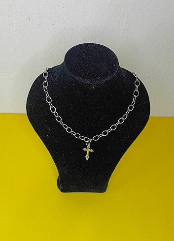 Y2K PUNK ROCK METAL GOTİK CHOKER HAÇ KOLYE 