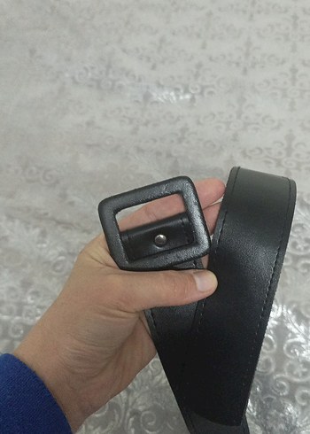 Siyah Deri Tokalı Kadın Kemer - Görsel 2