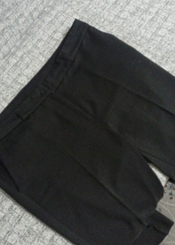 Gri Kadın Kumaş Pantolon Midi Boy Yırtmaçlı - Görsel 3