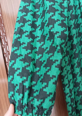xl Beden Yeşil Oversize Uzun Kollu Kadın Tunik