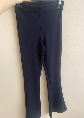 Lacivert Kadın İspanyol Paça Pantolon - Görsel 2