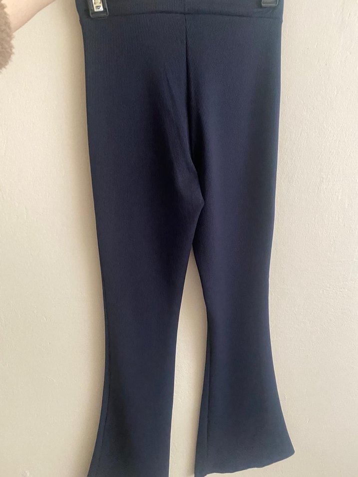 Lacivert Kadın İspanyol Paça Pantolon - Görsel 4