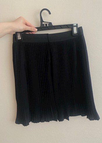 Siyah Piliseli Midi Etek - Görsel 2