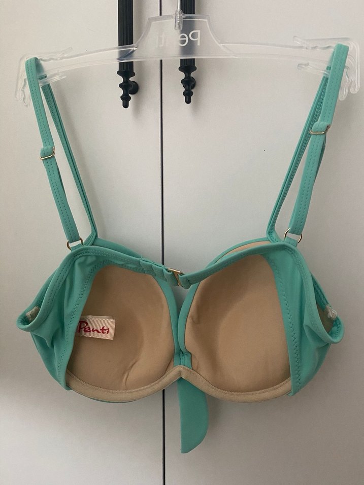 Turkuaz Mini Askılı Bikini Üstü - Görsel 2